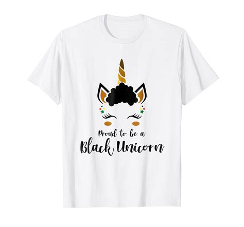 Black Unicorn T Shirt African American Afro Girls Tee 4lvs 4loveshirt