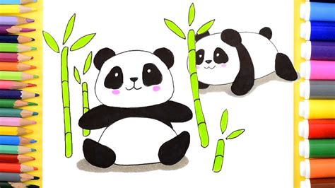 How To Draw Panda Bear Easy Cute Panda Drawing Tutorial Youtube