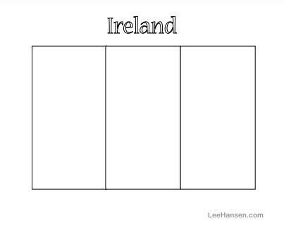 73 Ireland Flag Coloring Page