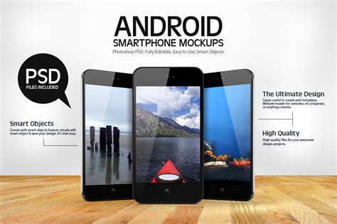 Android Smartphone Mockups Creative Mobile And Web Mockups ~ Creative