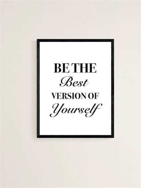 Be The Best Version Of Yourself Quote Wall Art Self Love Etsy