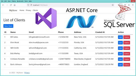 Create Asp Net Core Web Application With Sql Server Database Connection And Crud Operations