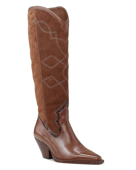 Vince Camuto Womens Nedema Pointed Toe Western Knee High Boots