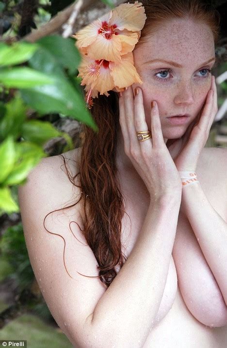 Hard At Work In Her Hols Lily Cole Sizzles In Daring Pirelli Calendar