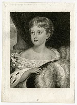 Rare Proof Antique Print Queen Victoria England Fowler Ca Kunst
