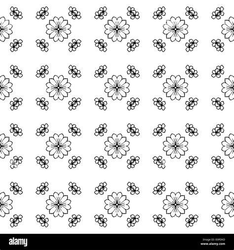 Seamless Repetitive Floral Pattern Isolated Over White Stock Photo Alamy