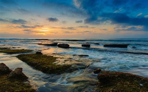 Wallpaper Coast Landscape Nature Sea Water Rocks Sunset 1920x1080