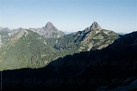 Expansive View Of North Cascades And Alpine Forest Wa Usa By