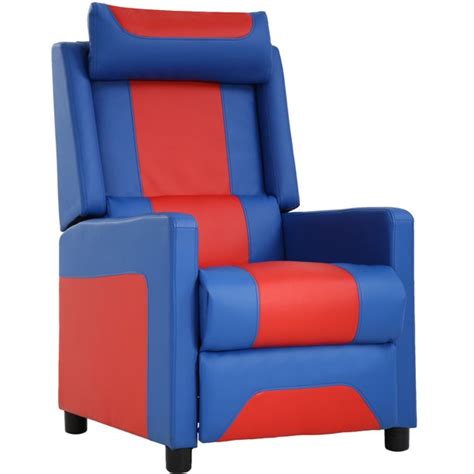 Soft, padded armrests pivot with the chair as it reclines. Recliner Chair Gaming Chair Reclining Sofa Single PU ...