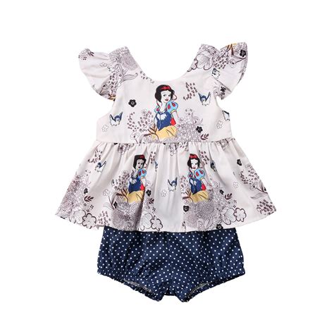 💘 (the texture is a bit different than my usu. 2018 Newborn Infant Baby Girls Cartoon Clothes Set ...