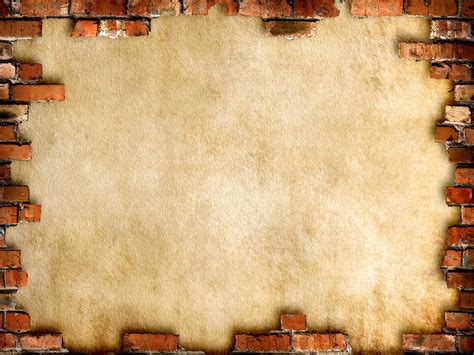 Brick Wall Framed Background Powerpoint Themes