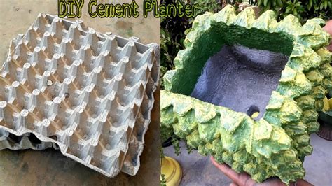 DIY cement pot making at home || cement craft ideas || flower pot