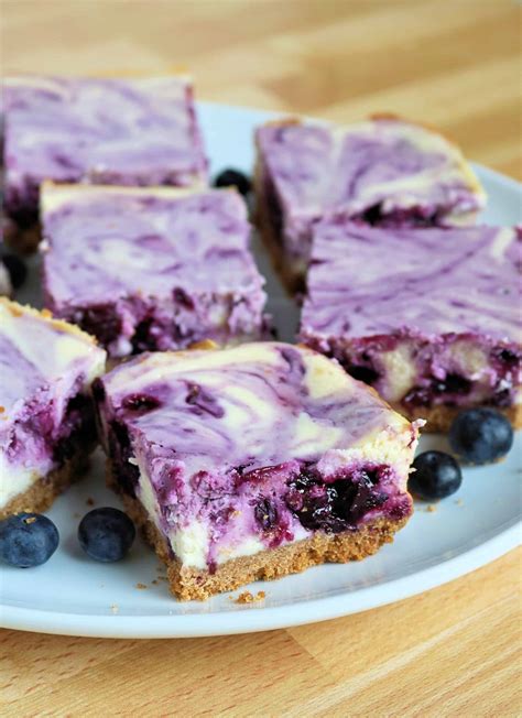 The Best Blueberry Swirl Cheesecake Bars Kindly Unspoken