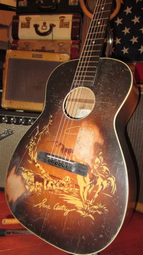 1936 Supertone Gene Autry Roundup Sunburst Guitars Acoustic Rivington Guitars