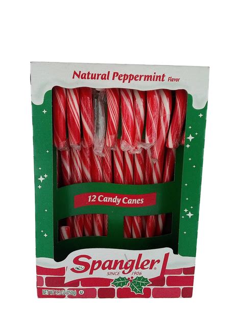 Spangler Candy Canes Natural Peppermint 12 Pieces