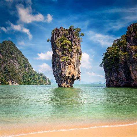 Phuket Thailand Famous Landmark James Bond Island Stock