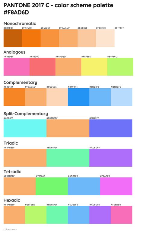 Pantone 2017 C Color Palettes And Color Scheme Combinations