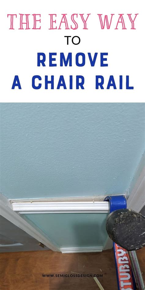 When the chair rail is removed, there is an old line where paint built up when repainting the upper part of the wall. How to Remove a Chair Rail and Repair the Walls for Paint ...
