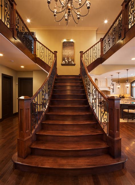 Custom Elegant Maple Stair Traditional Staircase Edmonton By