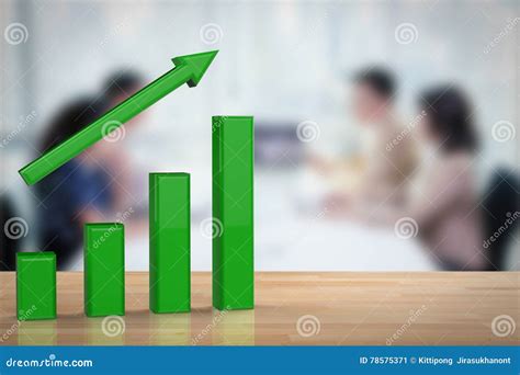 Concetto Di Crescita Di Affari Con Il Grafico Verde Immagine Stock