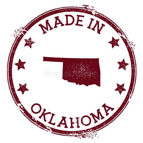 Made In Oklahoma Stamp Stock Vector Illustration Of States 136685200