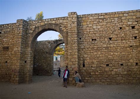 City Wall And Gate In Harar Ethiopia Horn Of Africa Arabian Peninsula
