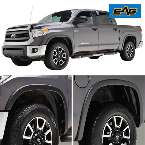 Eag Fits 14 17 Tundra Satin Black Styline Series Abs Fender Flares