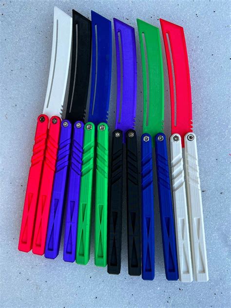 3d Printed Butterfly Knife Balisong Trainer Etsy In 2022 Butterfly