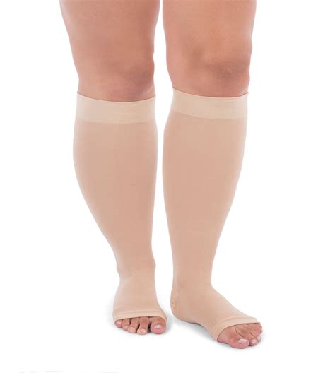 Knee High Compression Stockings 20 30mmhg Surgical Weight Open Toe F