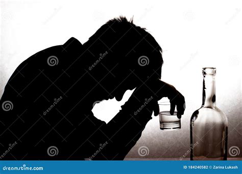 A Man With Alcohol Alcoholism Depression Stock Photo Image Of