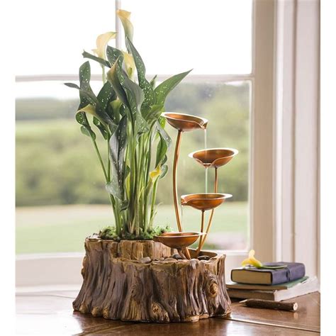 Home décor & so much more · shop our huge selection Tabletop Fountain with Planter in Indoor Fountains | Diy ...