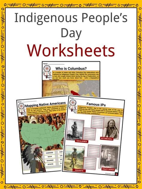 Native American Math Worksheets Indigenous People S Day Facts