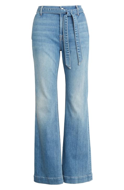 jen7 by 7 for all mankind belted flare leg jeans available at nordstrom