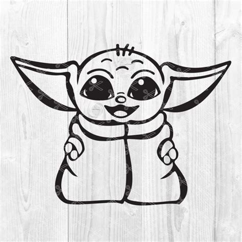 The Child Baby Yoda SVG DXF PNG - Star Wars SVG Cut File