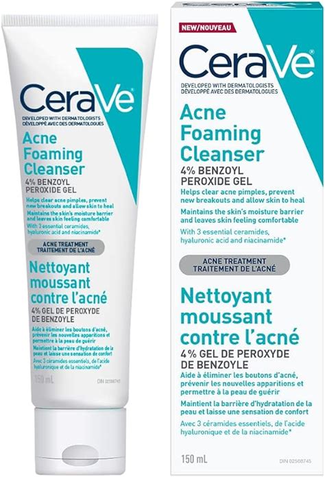 Cerave Acne Foaming Cream Cleanser Acne Treatment Face Wash With 4