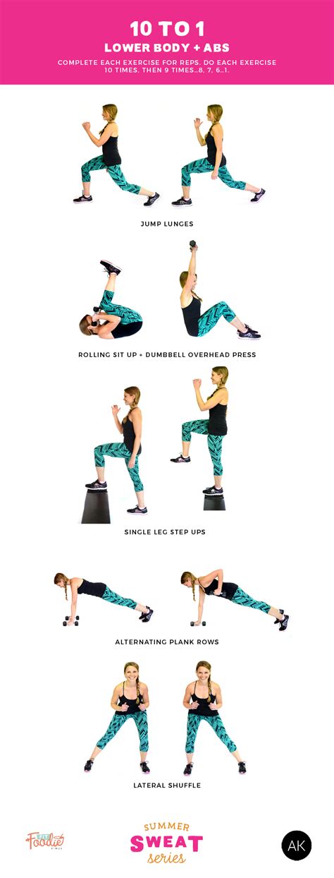 10 To 1 Lower Body Abs Workout Summer Sweat Series Ambitious