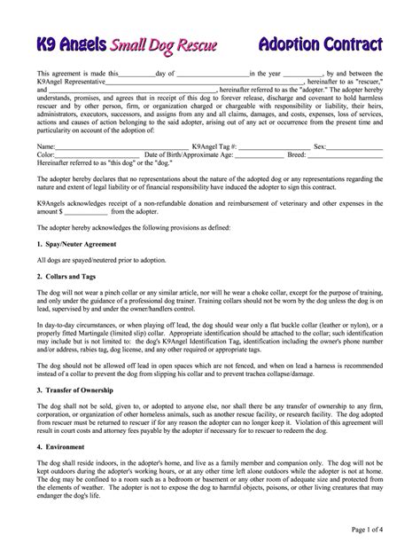 K9 Angels Houston Form Fill Out And Sign Printable Pdf Template Signnow