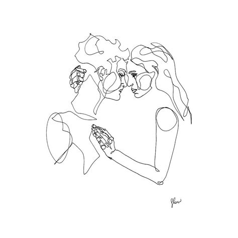Find & download free graphic resources for line art woman. Artist Uses Simple Line Drawings To Capture A Couple's ...
