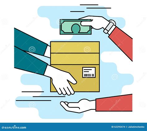 Payment By Cash For Express Delivery Stock Vector Illustration Of