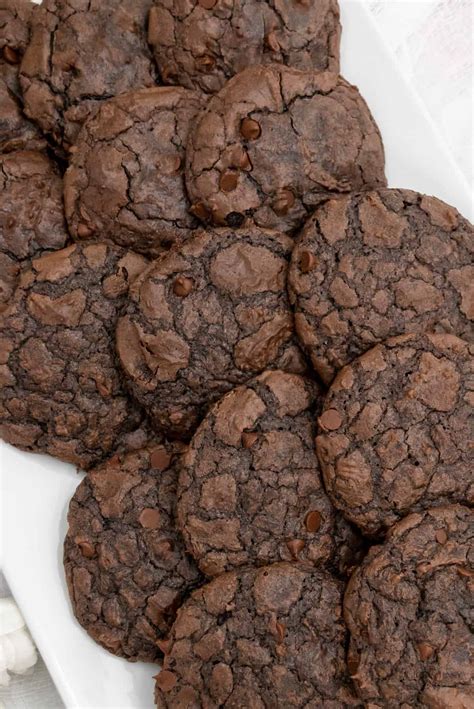 Easy Brownie Mix Cookies Brownie Cookies From A Box Quick And Easy