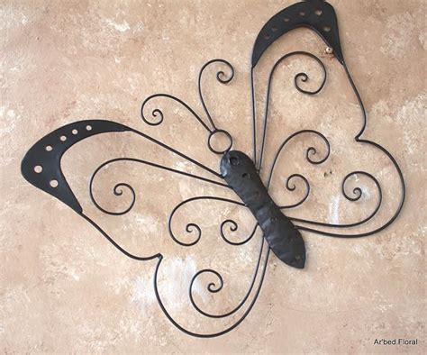 Large Butterfly Wrought Iron Wall Grille Metal Decor Hanging