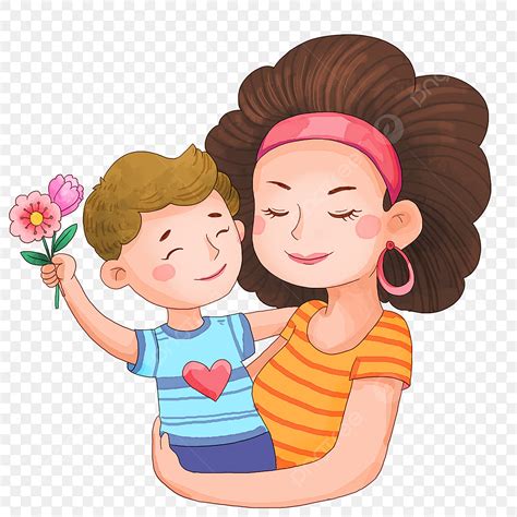 Día De La Madre Hijo Y Mamá Png Dibujos Ramo De Flores Hijo Hyo Shun