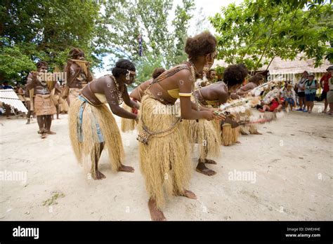 Youngsters Of Nggela Island In Traditional Costumes Perform Dances