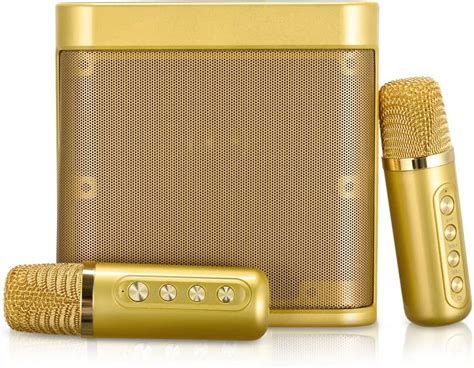 gjcrafts karaoke mikrofon bluetooth lautsprechersystem mit 2 mikrofonen original voice