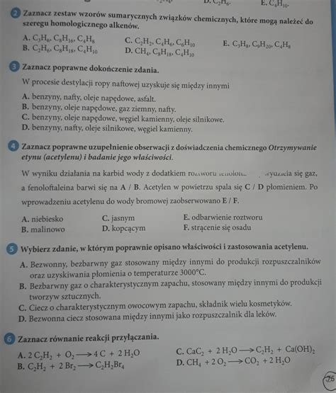 Podsumowanie dzialu związki węgla z wodorem CHEMIA KLASA 8 - Brainly.pl