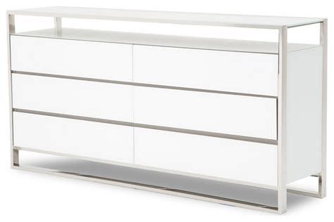 Modern White Dresser ~ Dressers Dresser Modern St Glossy Contemporary