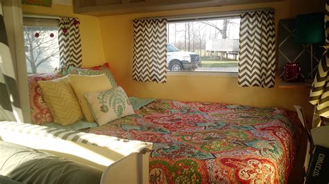 Bedroom In Travel Trailer Camper Make Over Camper Living Home
