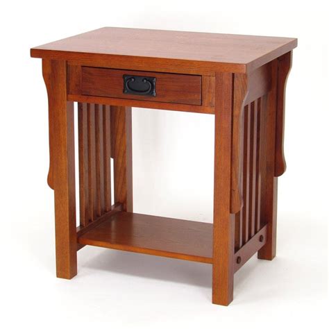 Mission style furniture keeps it simple with little decoration, highlighting the straight lines and flat panels that accentuate the grain of the wood. Wayborn Furniture Mission Oak Birch Nightstand at Lowes.com