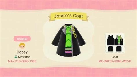The items received have a different color to the originals and have different names. Jotaro's Coat : ACQR in 2020 (With images) | Animal crossing, Coat, Animals