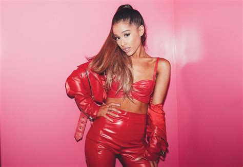 Ariana Grande Hot In Red Leather Photoshoot 2017 Gotceleb